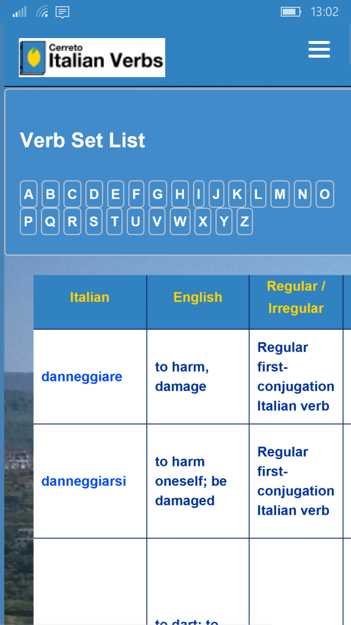 Cerreto Italian Verbs gallery image