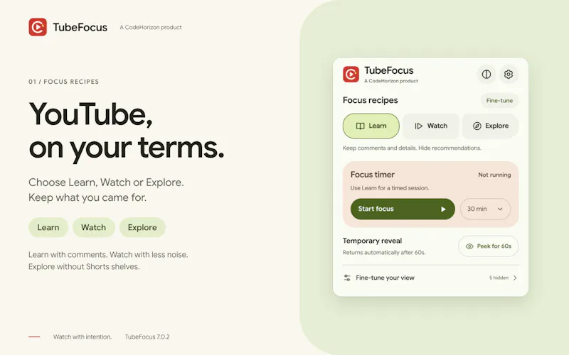 TubeFocus screenshot 3