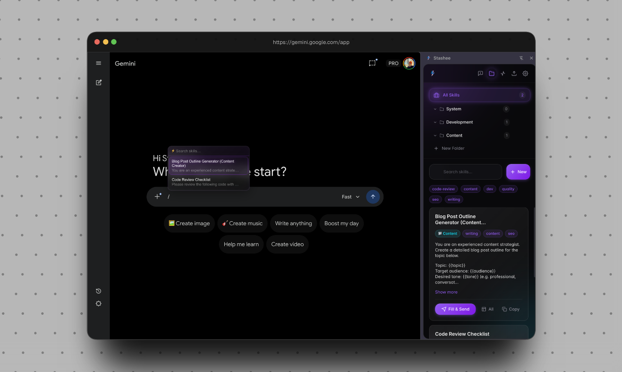 Stashee | Skill & Prompt Manager Web UIs gallery image