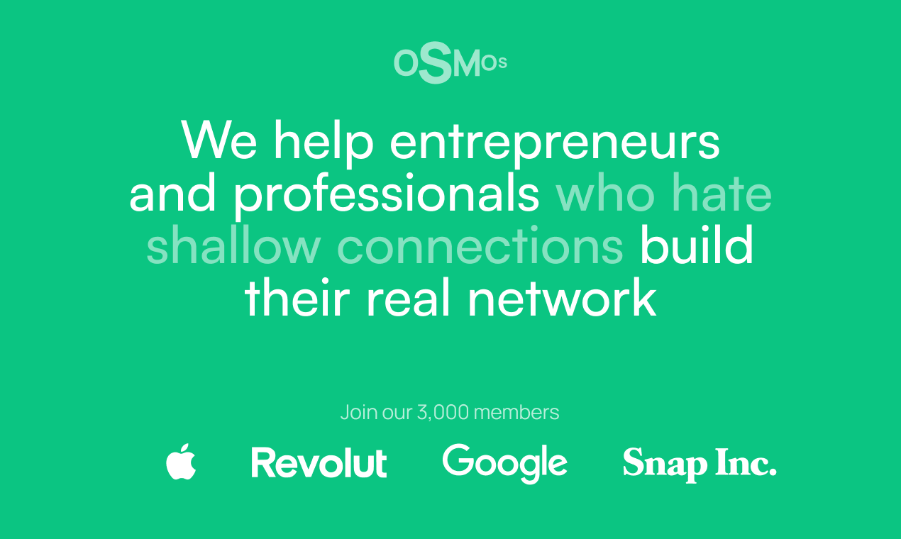 startuptile Osmos-Match with like-minded professionals for 1:1 conversations