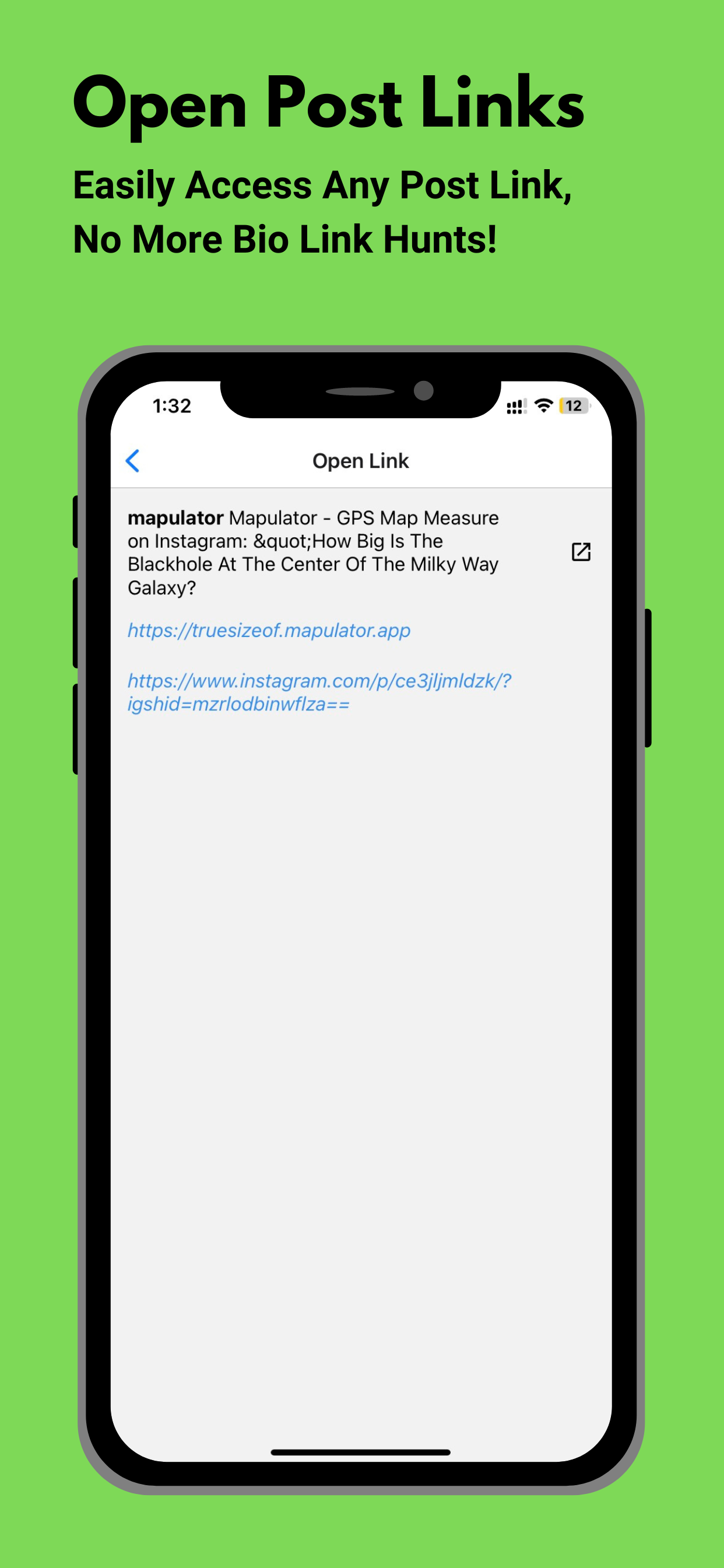 Instalink - Instagram yayınlarında URL'leri açın media 6