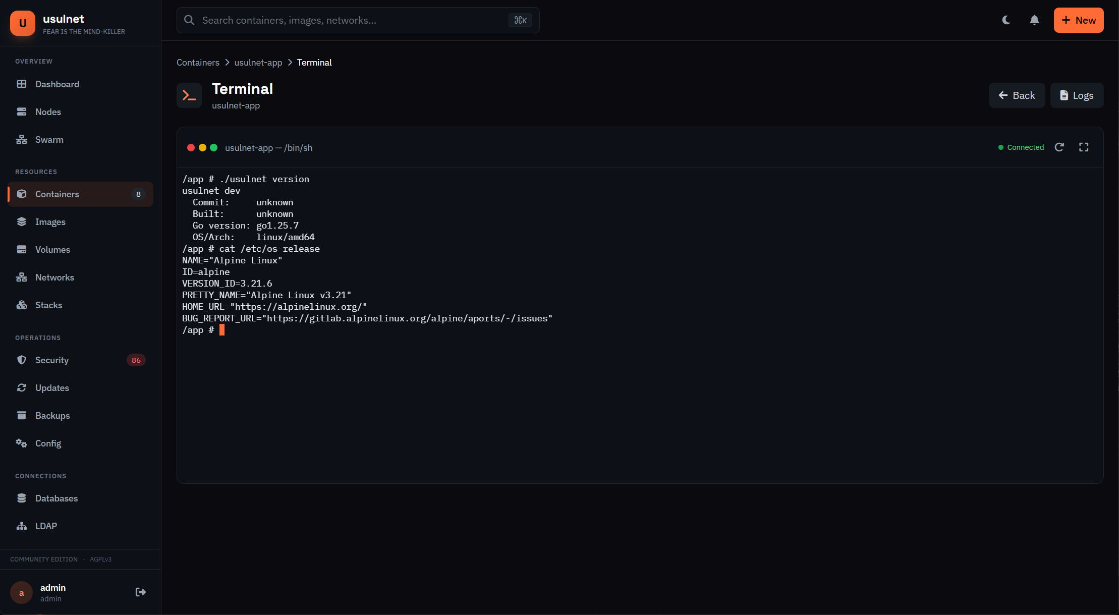 usulnet — DevOps & SysAdmins UI gallery image