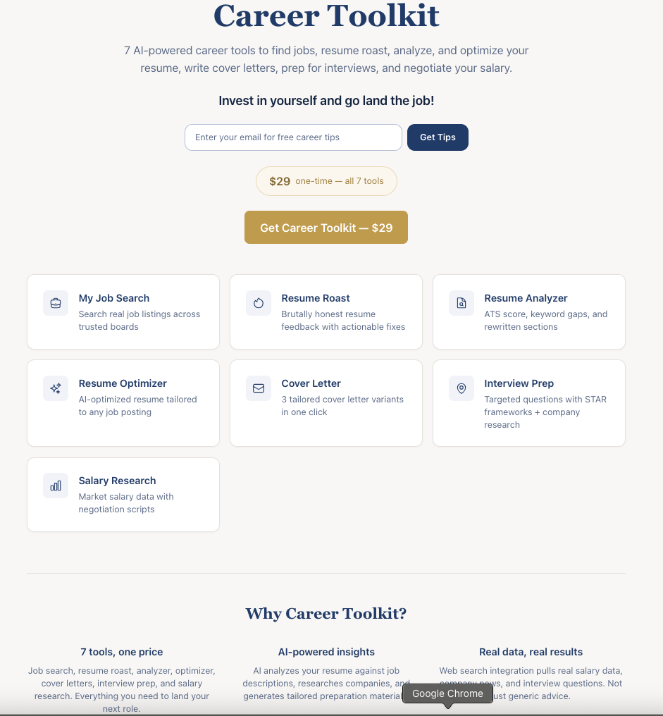  Product Hunt Launch — Career Toolkit media 1