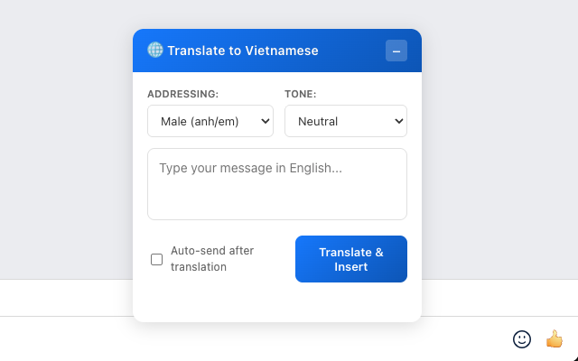 VN Translator for Zalo - Screenshot 4 showing product features and functionality
