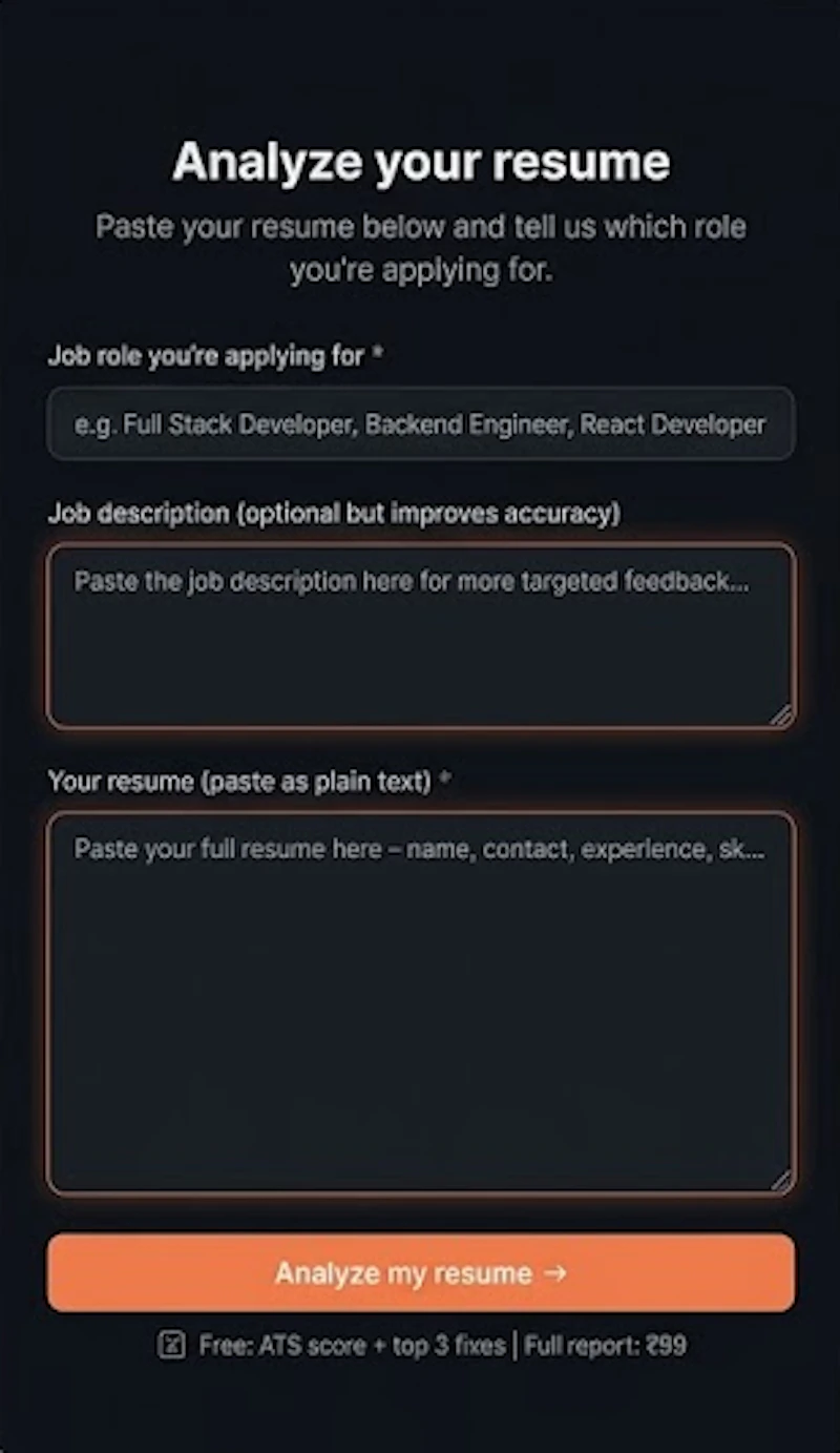 ResumeLens screenshot 2