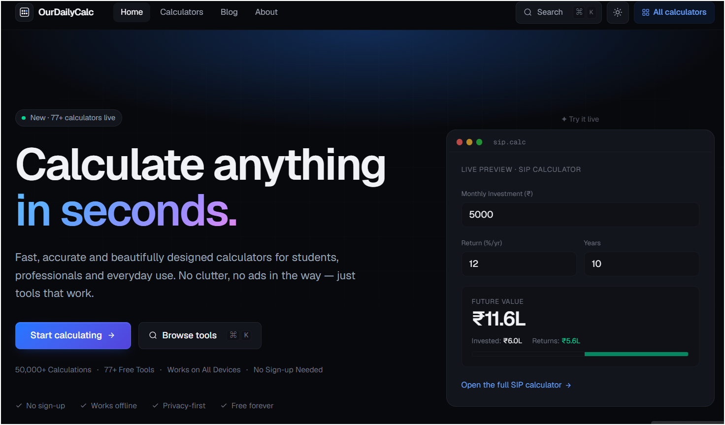 OurDailyCalc gallery image