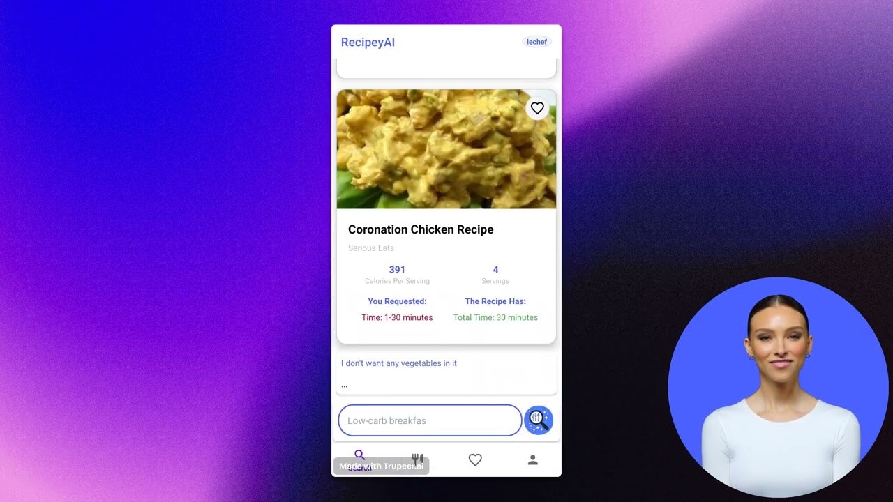 RecipeyAI - AI Recipe Search Assistant gallery image