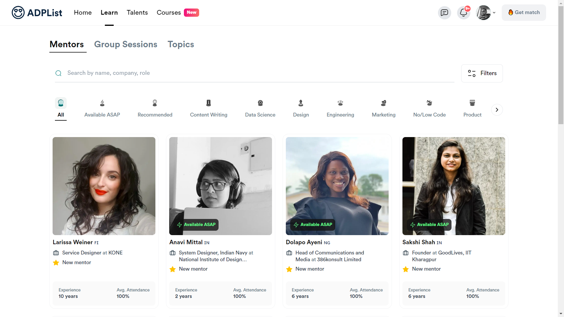ADPList - Learn and grow with help from world-class mentors for free media 3