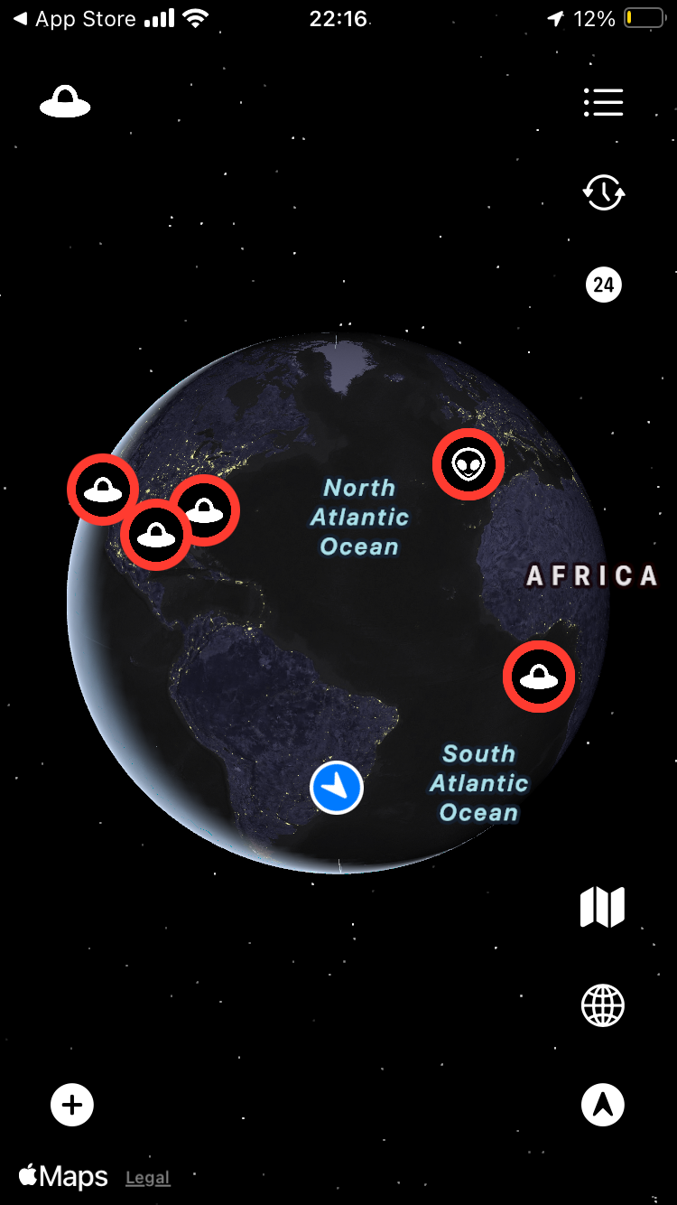 Waargenomen UFO - Realtime UFO -meldingen (voor iOS) media 5