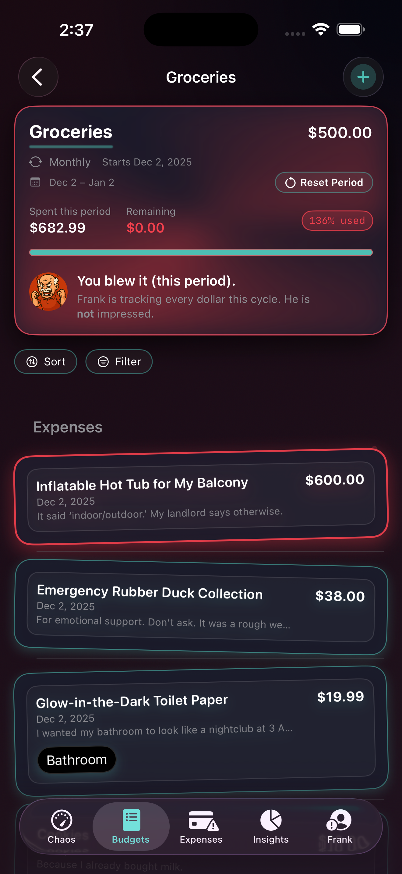 Budget Bully - Screenshot 4 showing product features and functionality