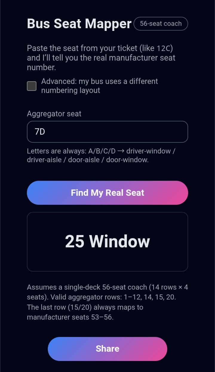 Bus Seat Mapper - Product Hunt launch logo and brand identity