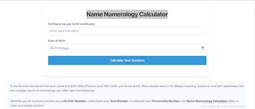 Name numerology calculator gallery image