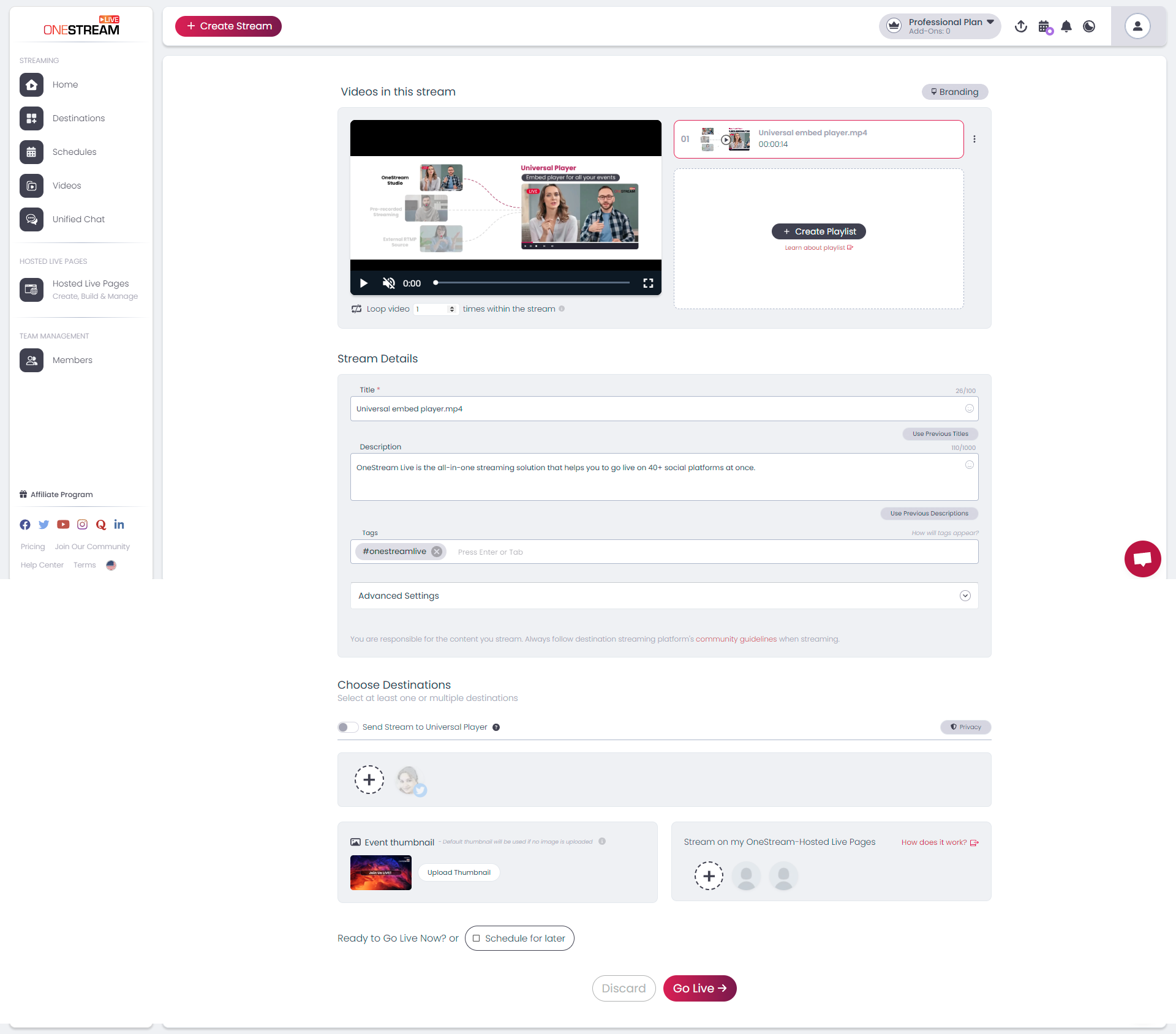 OneStream Live media 4