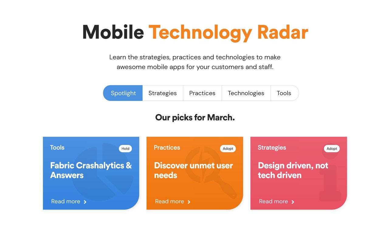 Mobile Technology Radar gallery image