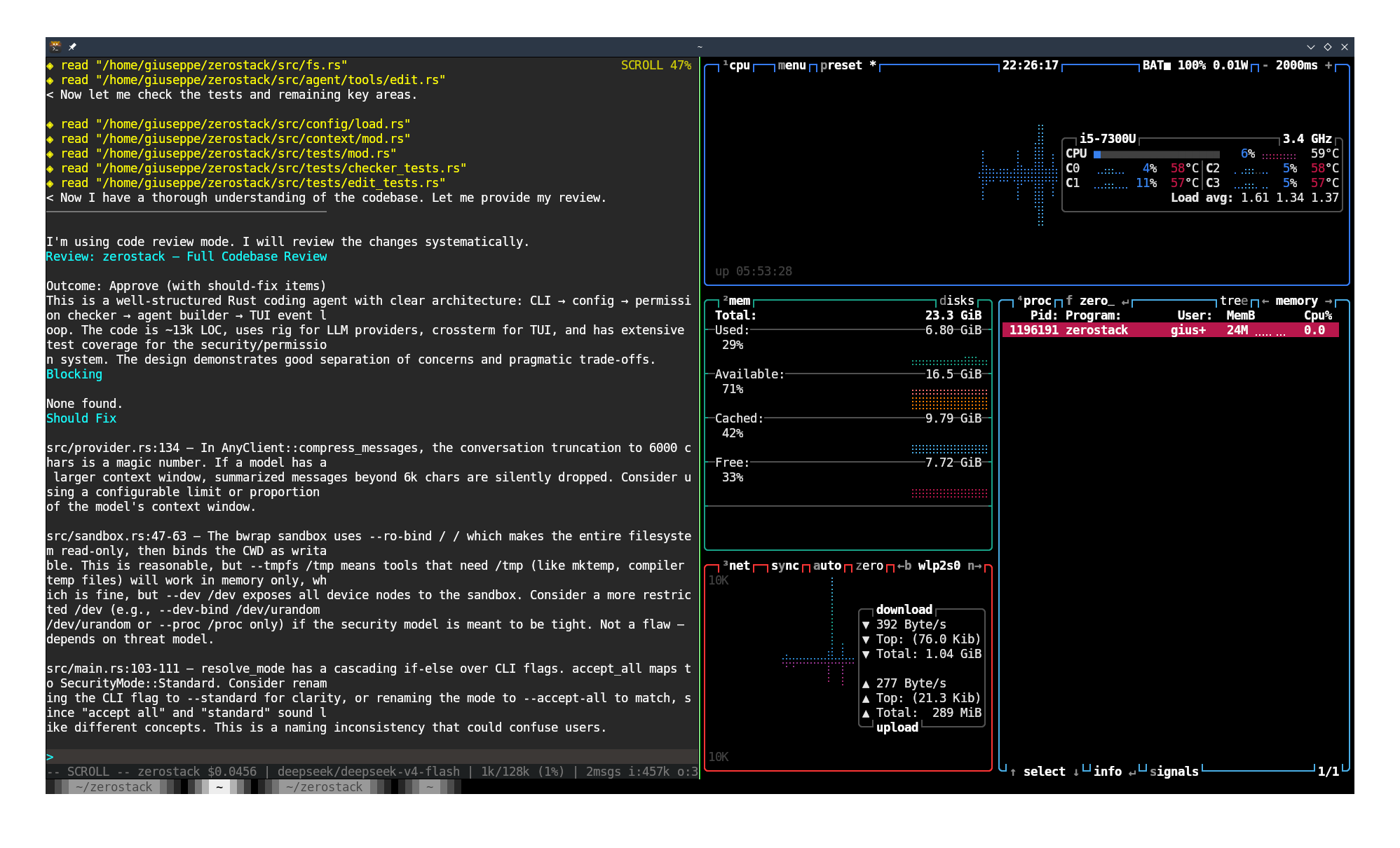 Zerostack Coding Agent gallery image