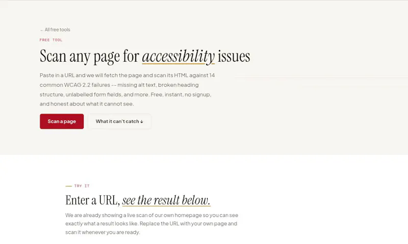UX Academy Accessibility Checker screenshot 1