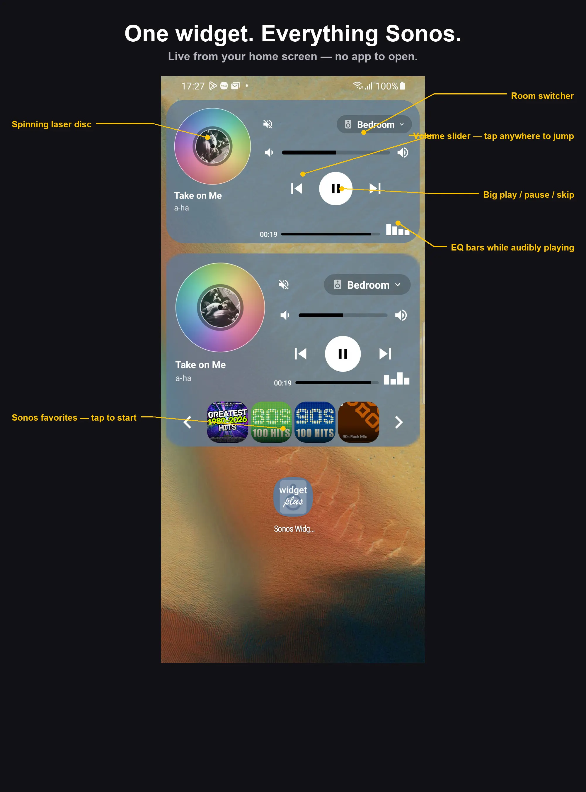 Sonos Widget Plus gallery image