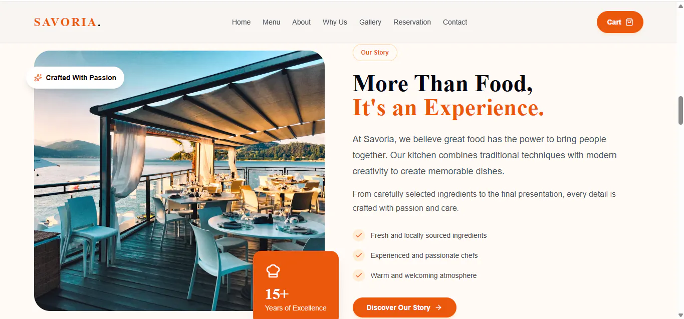 Savoria — Premium Restaurant Template gallery image
