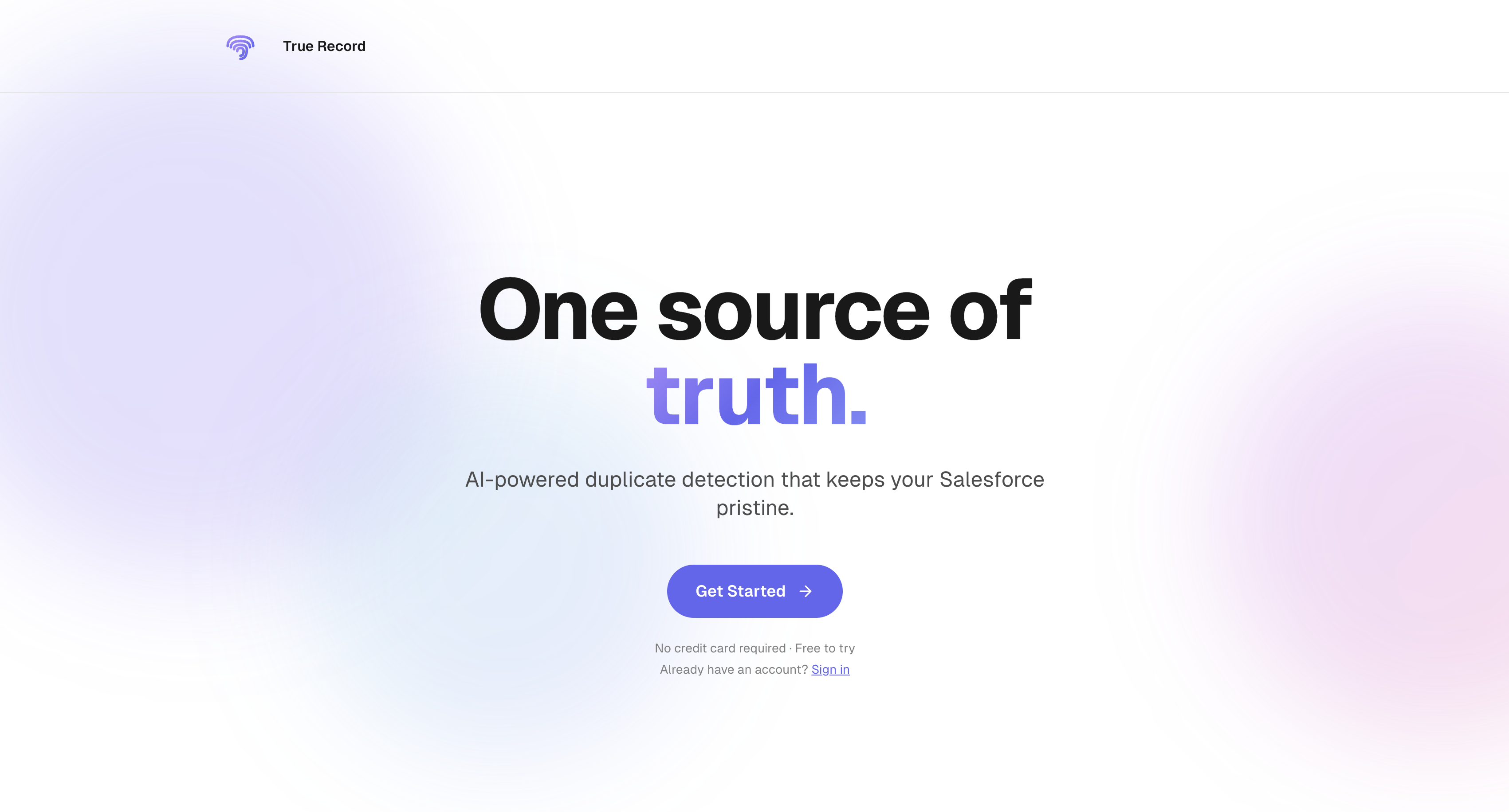 True Record - Main product screenshot demonstrating key features and user interface