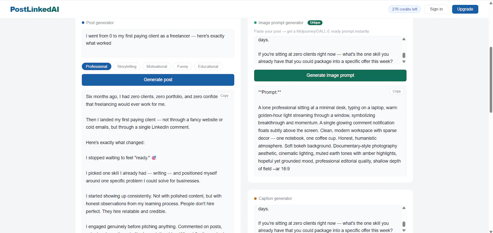 PostLinkedAI screenshot 6