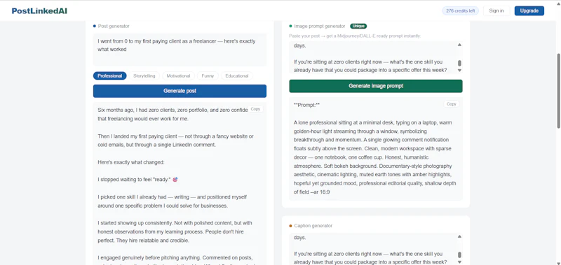 PostLinkedAI screenshot 6