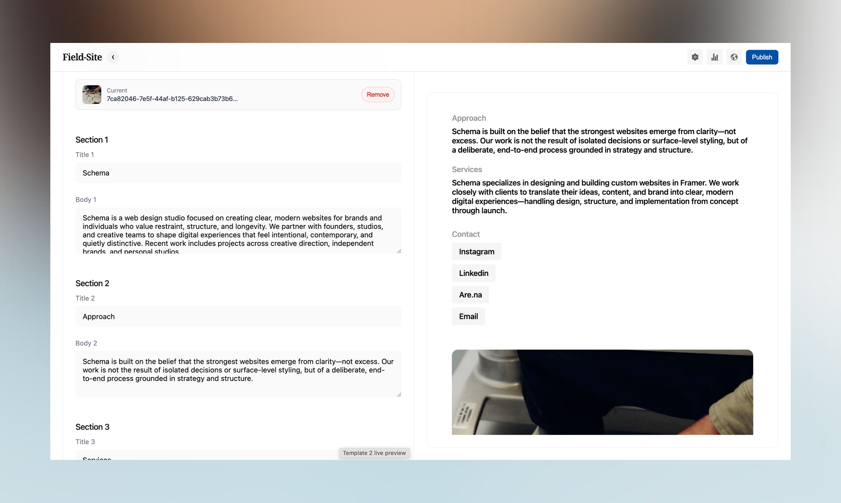 Field Site - Screenshot 3 showing product features and functionality