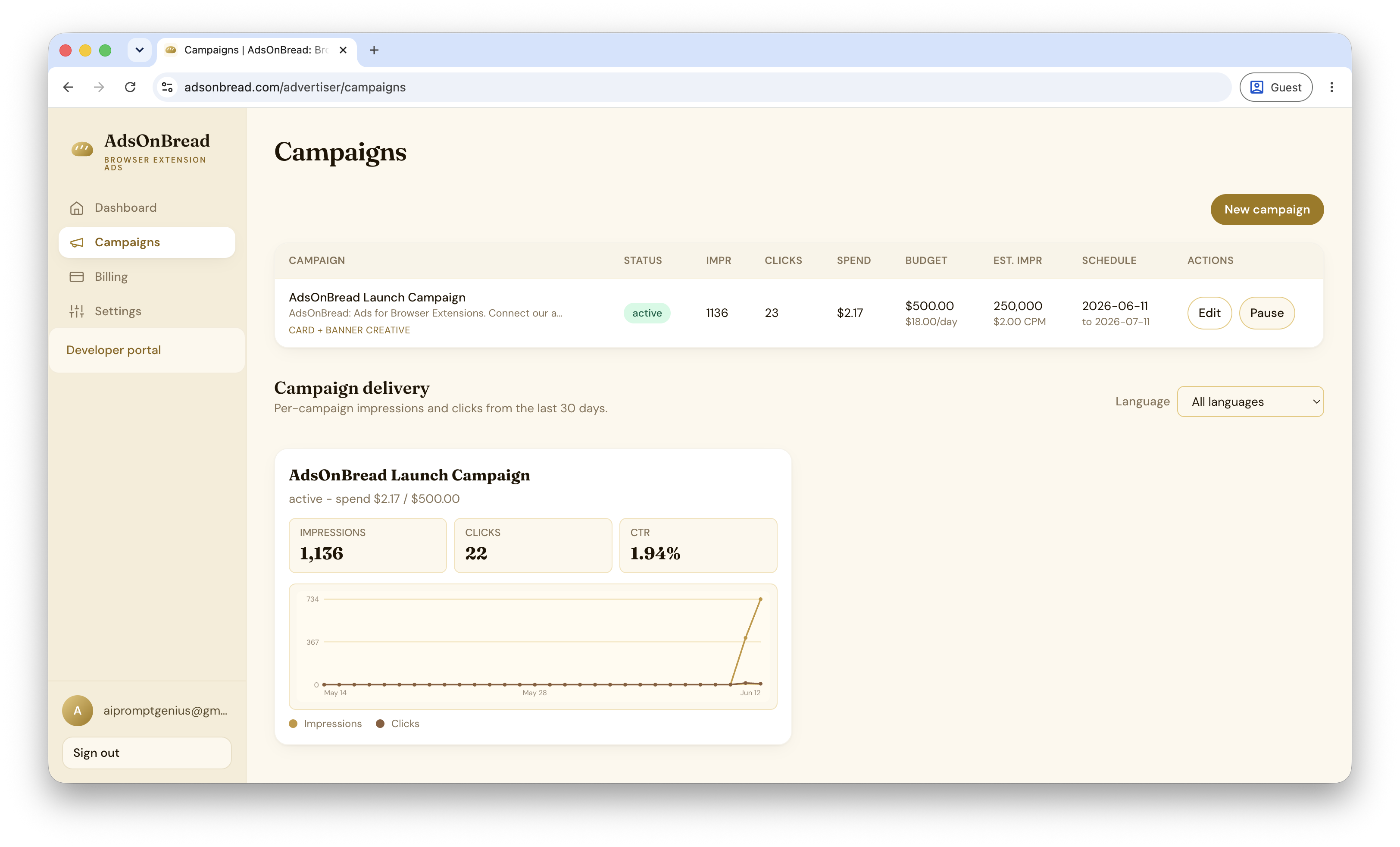 AdsOnBread - Browser Extension Ads gallery image
