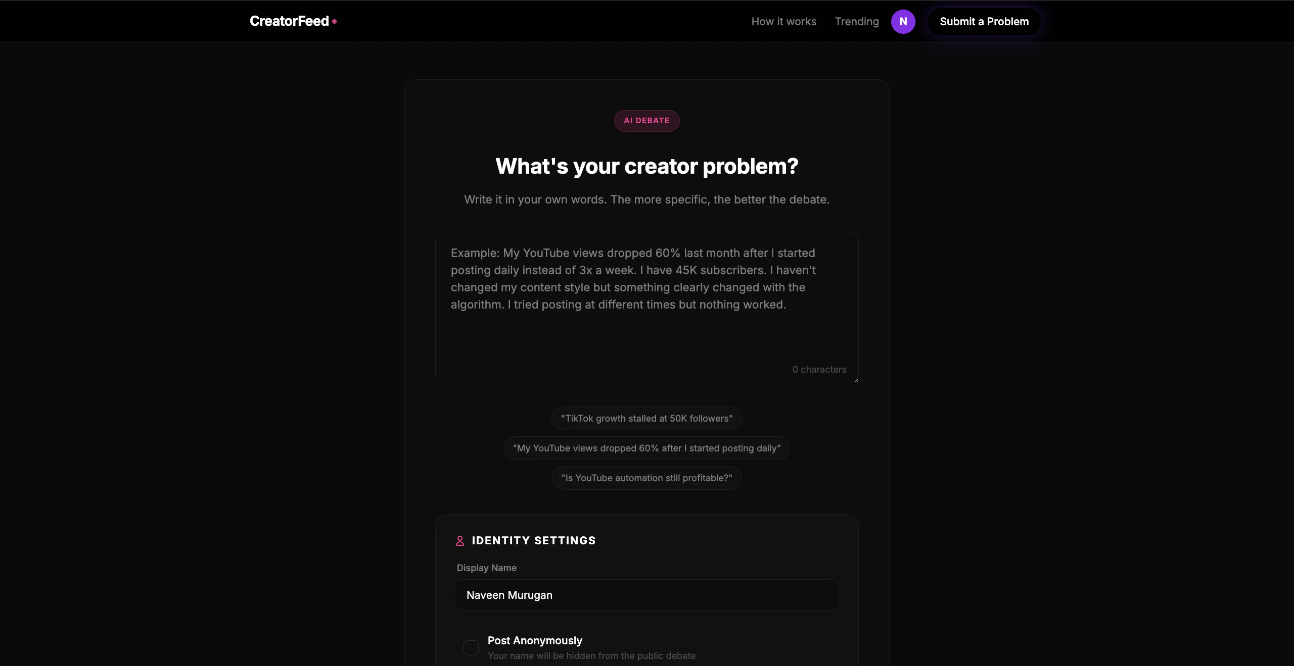 CreatorFeed by Creedom screenshot 3
