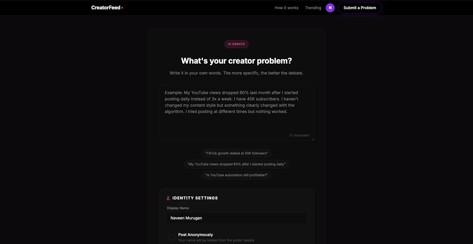 CreatorFeed by Creedom screenshot 3