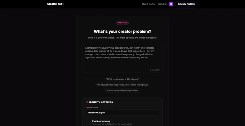 CreatorFeed by Creedom screenshot 3