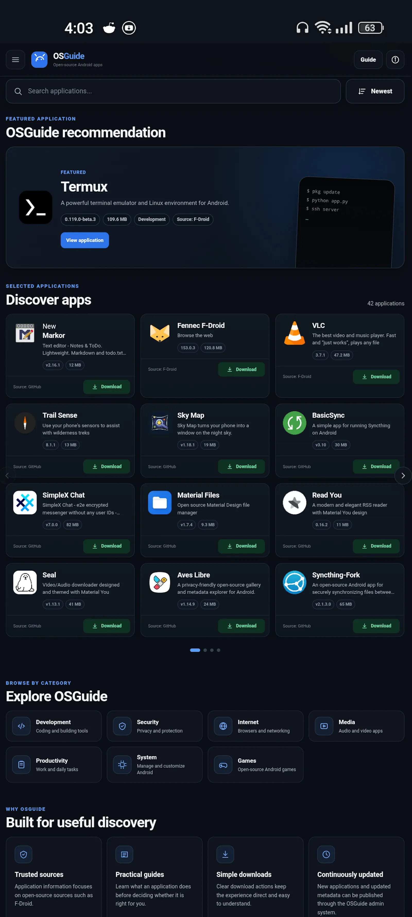 OSGuide screenshot 2