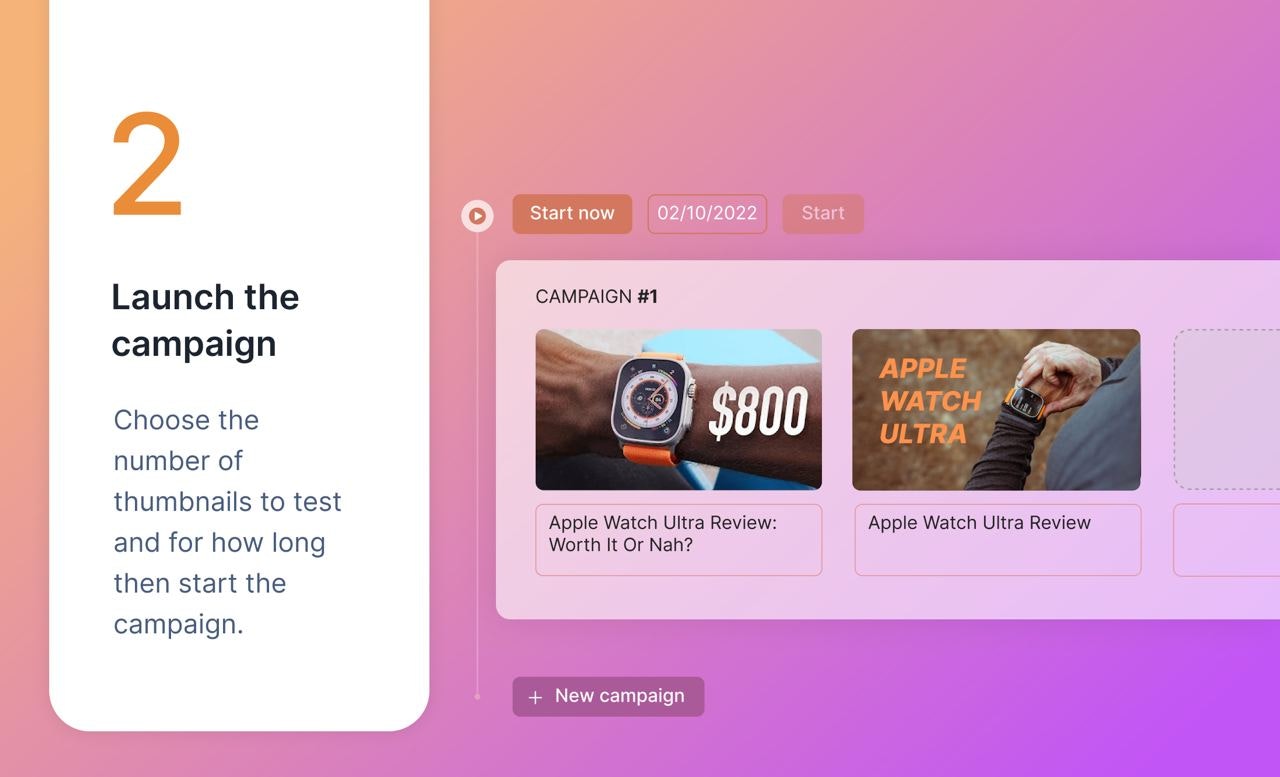 Surfthetube - A/B Проверьте свои миниатюры на YouTube и выберите лучший медиа 3