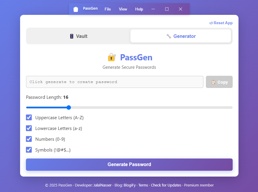 PassGen - Screenshot 2 showing product features and functionality
