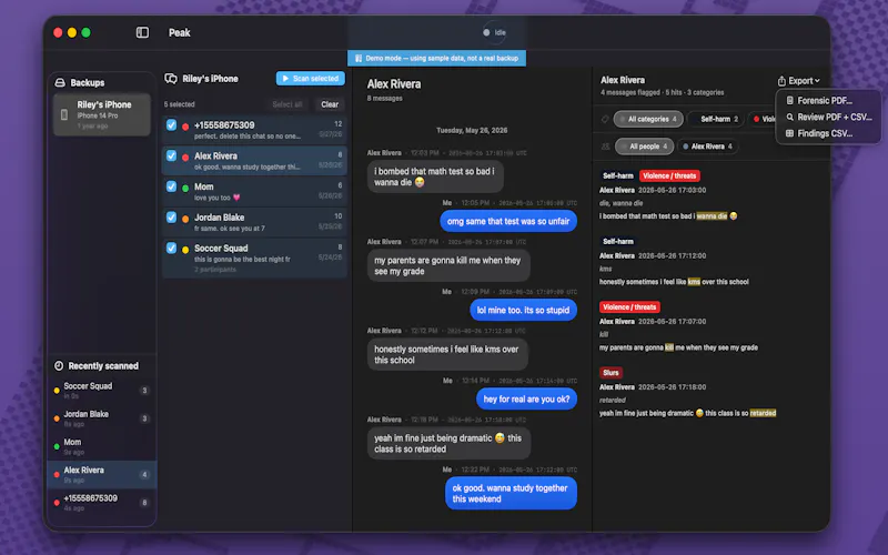 Peak: Message Safety screenshot 4