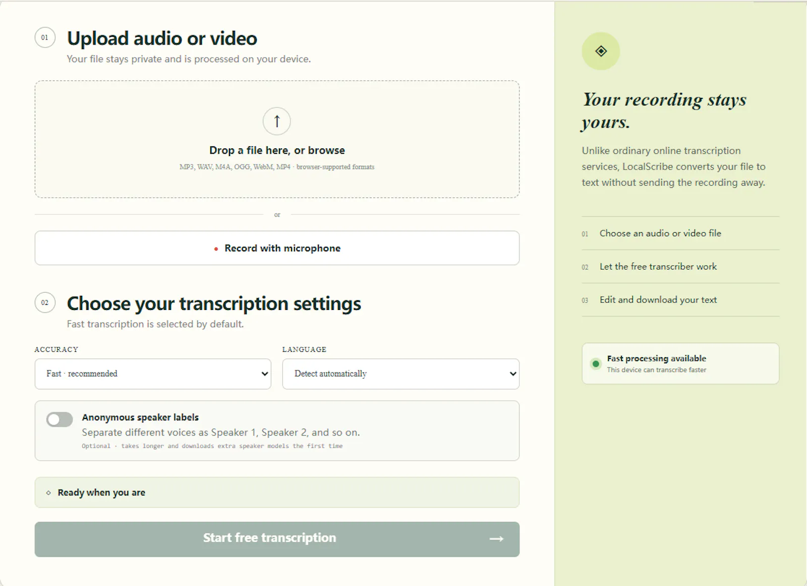 LocalScribe screenshot 2