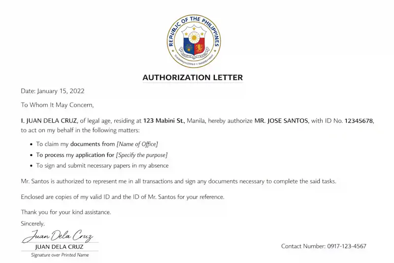 authorizationletterph.com screenshot 1