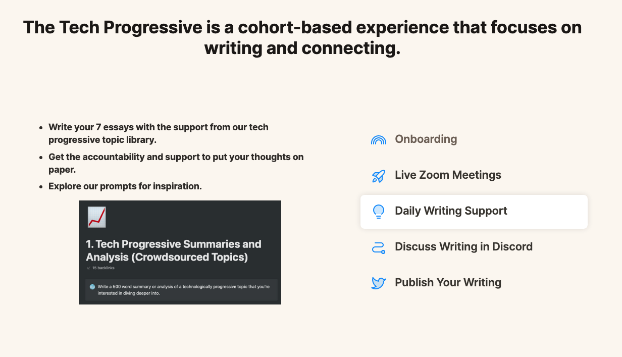 The Tech Progressive Writing Challenge gallery image