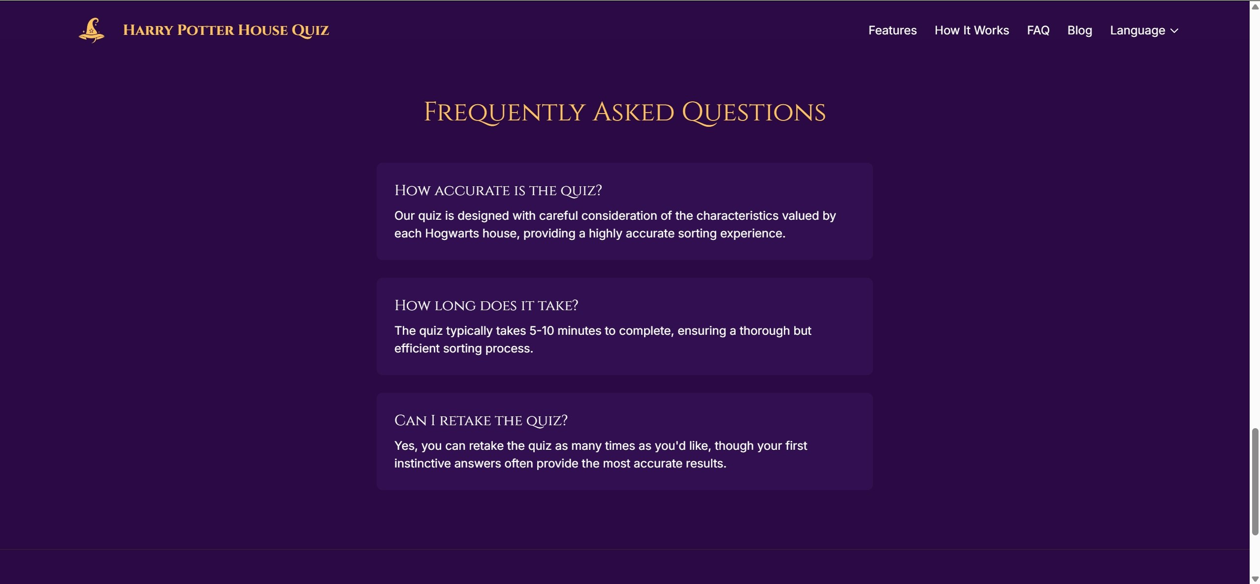 Harry Potter House Quiz gallery image