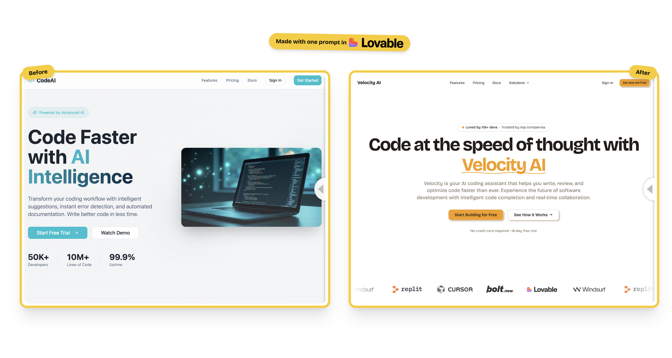 Vibefyre - Main screenshot showing features and interface
