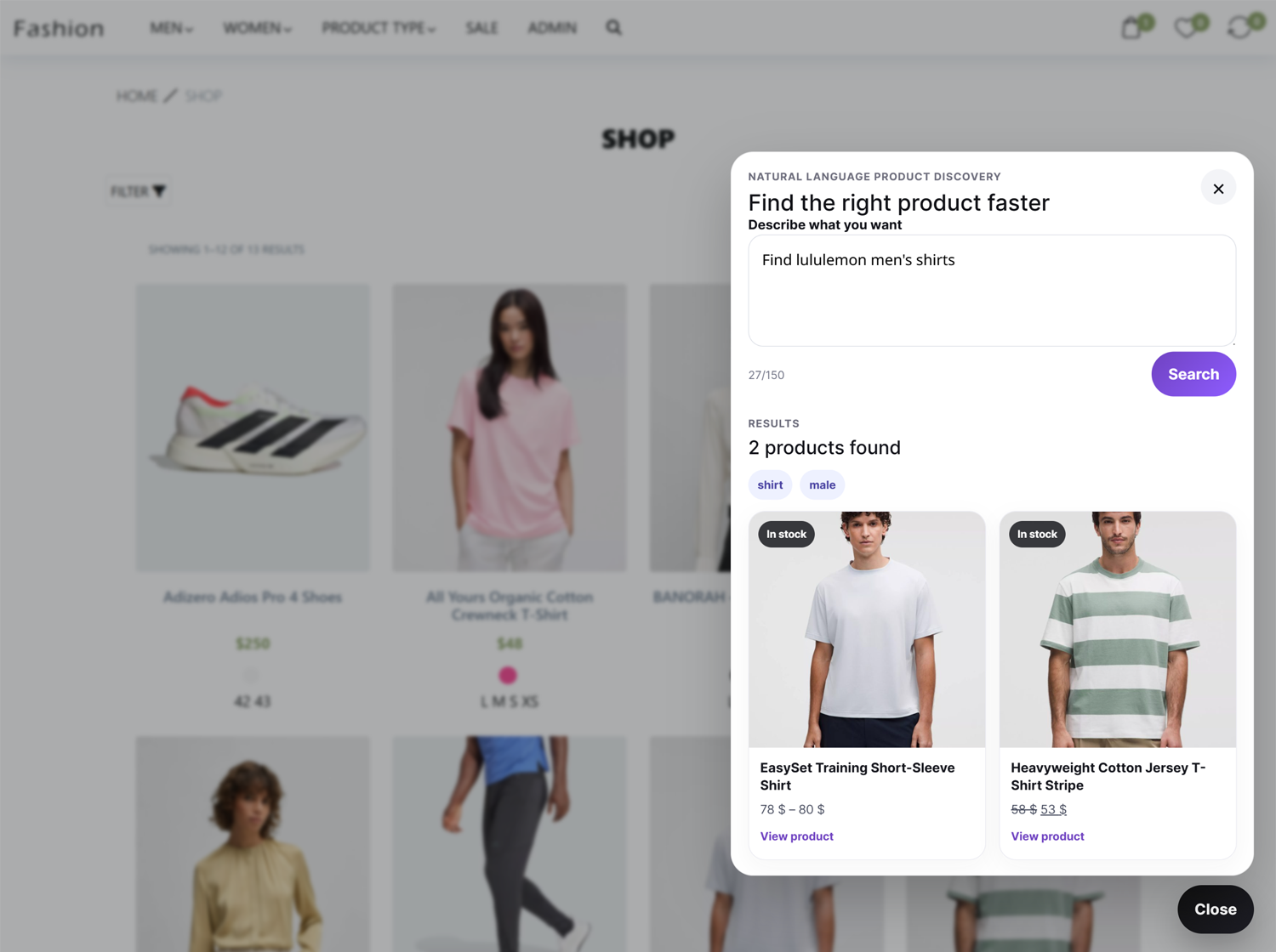 AI WooCommerce Search gallery image