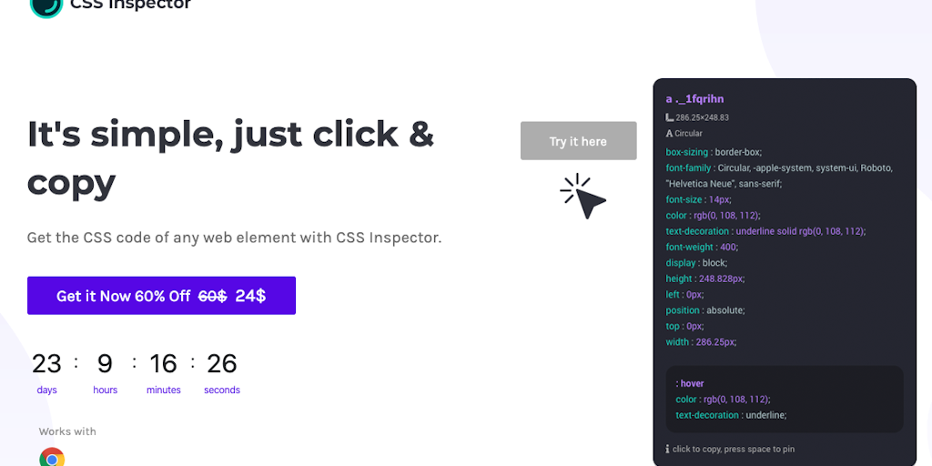 CSS Inspector: Get the CSS of any element on the web | Product Hunt