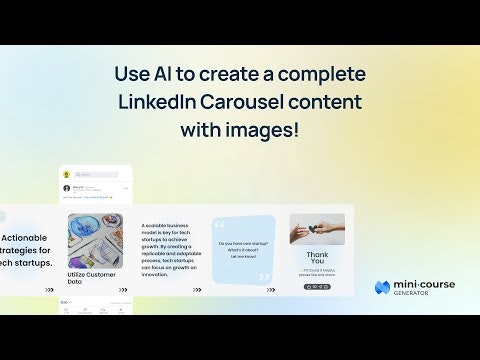 startuptile AI-Powered LinkedIn Carousel Creator-The only AI solution for creating LinkedIn content w/ images