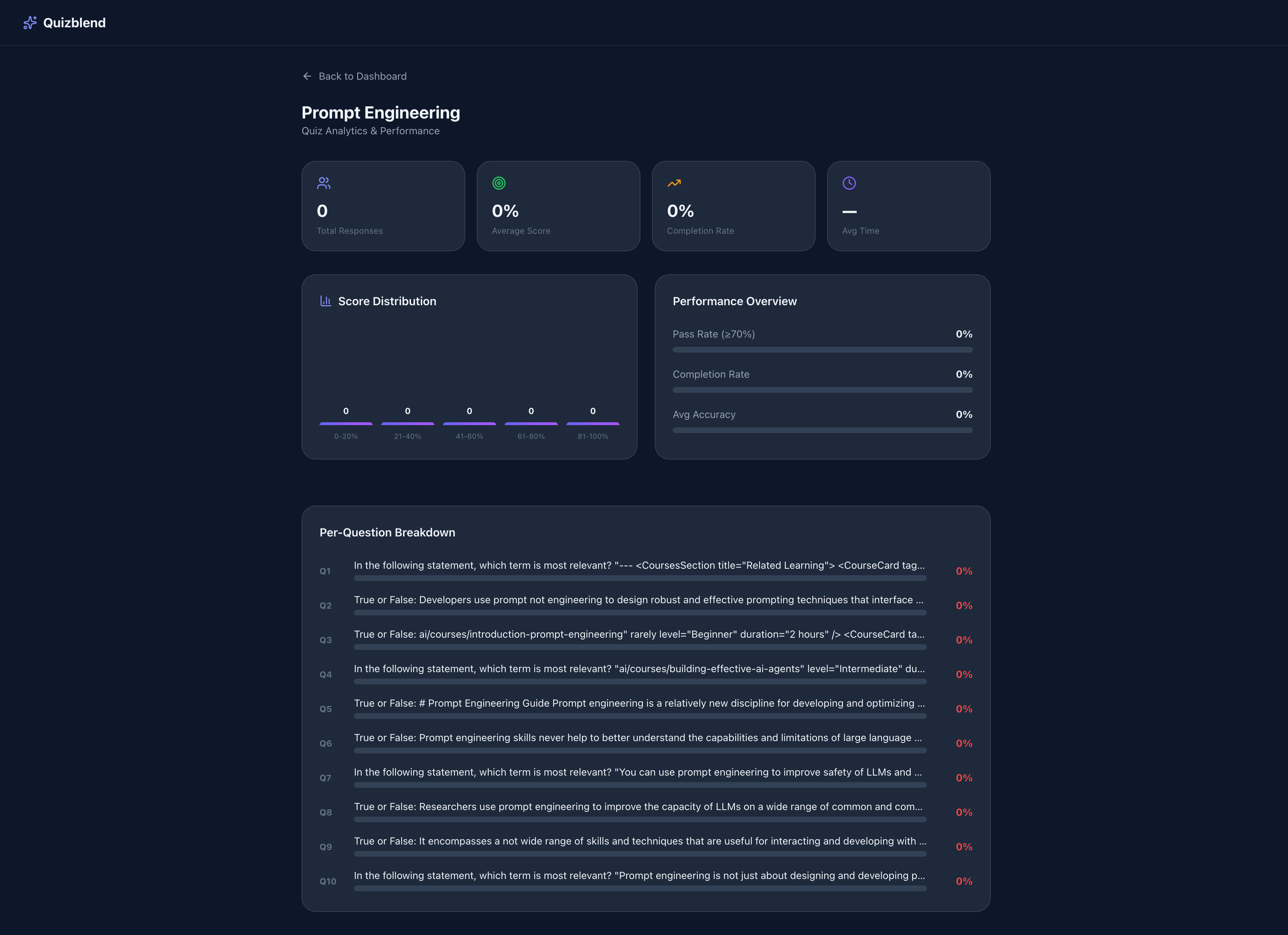 Quizblend - Screenshot 5 showing product features and functionality