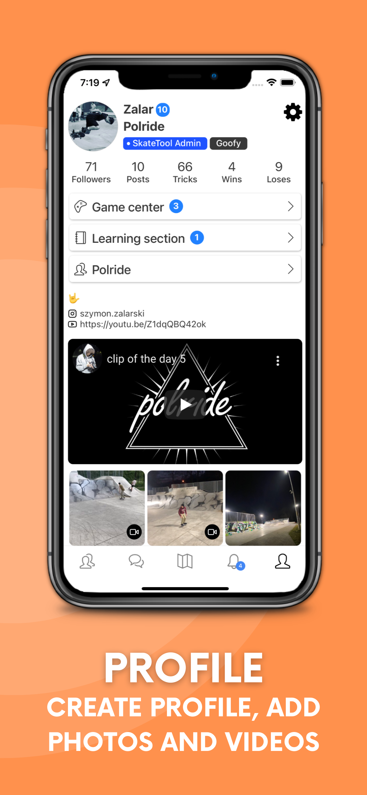 Skatetool-滑板手移动应用程序 - 滑板，滑板，移动应用，滑板点，社区媒体8