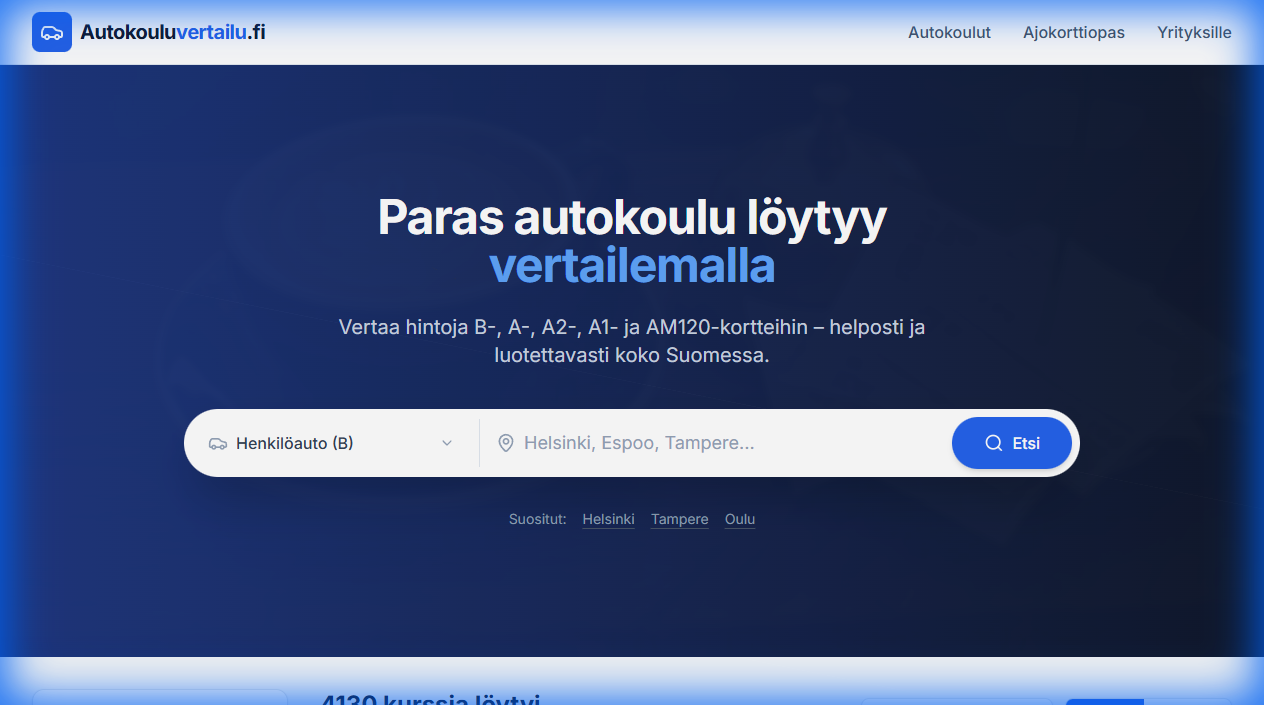 Autokouluvertailu.fi gallery image