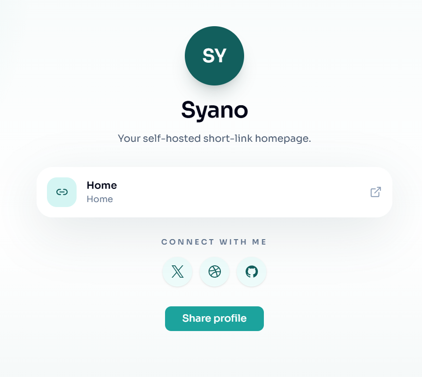 Syano - Opensource URL shortener gallery image