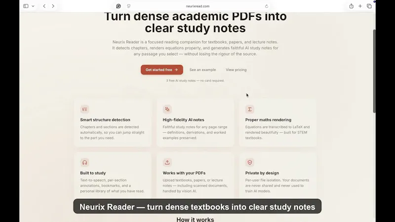 Neurix Reader screenshot 1 (video preview)