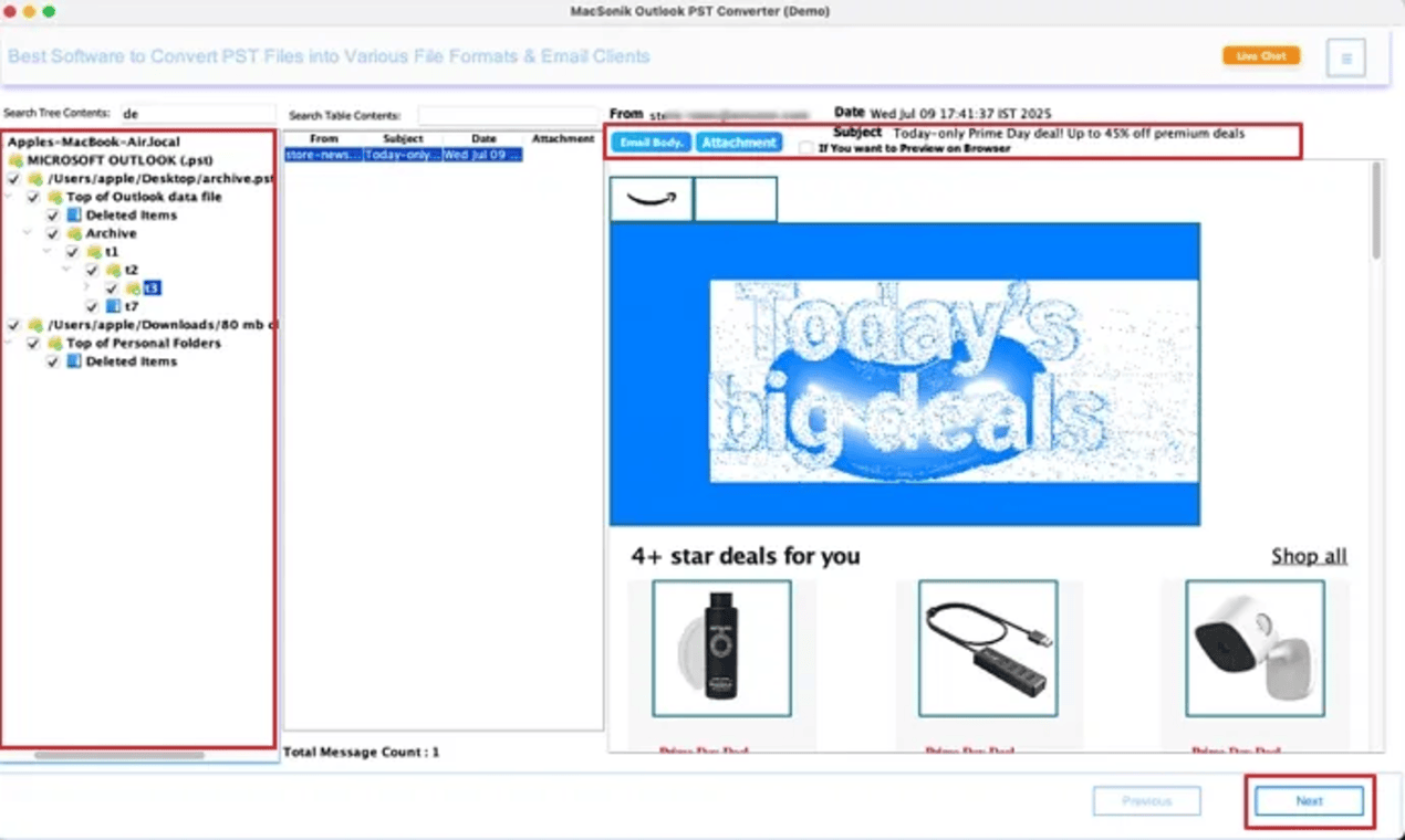 MacSonik PST to MBOX Converter gallery image