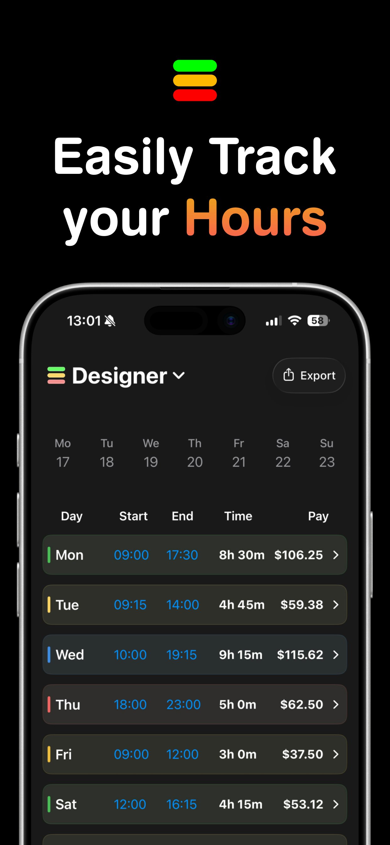 Hours Tracker gallery image