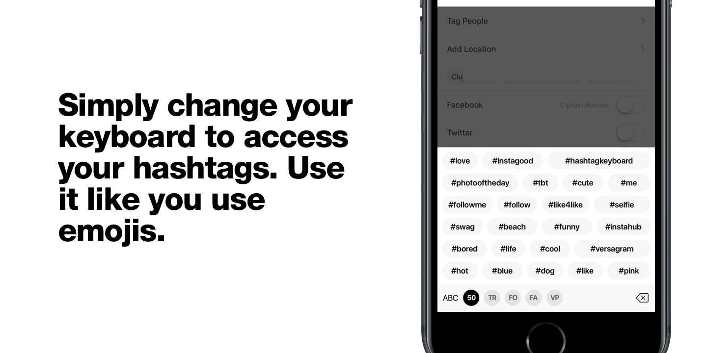 Hashtag Key iOS Image